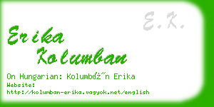 erika kolumban business card